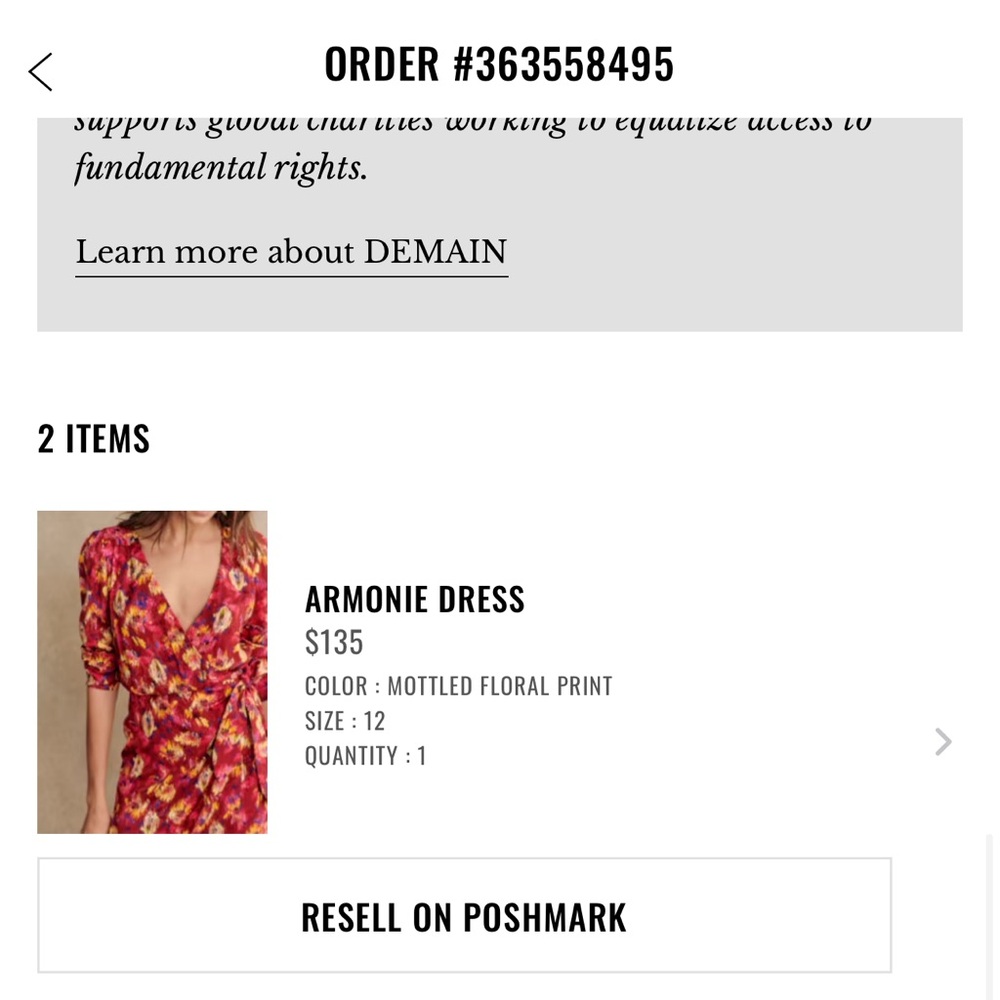 Sezane Armonie Dress Mottled Floral Print - Size 12